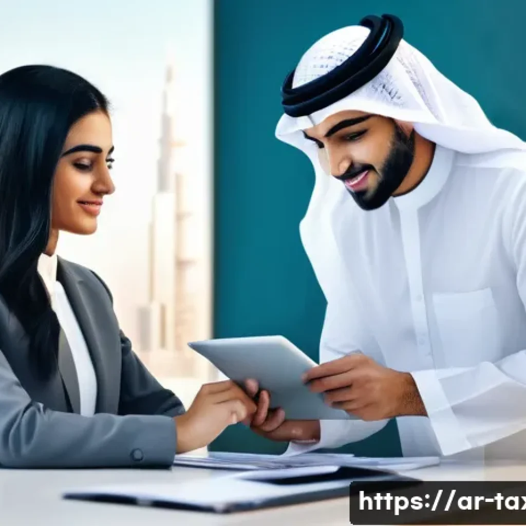 세무사와 스타트업 지원 - **Prompt:** "A vibrant image depicting a modern Arab startup founder, a young woman in contemporary ...